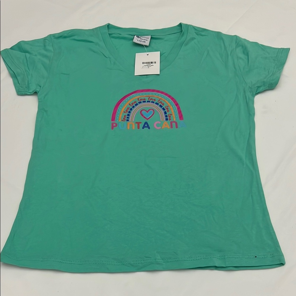 Ocean Dreams Teal T-Shirt with Colorful Design